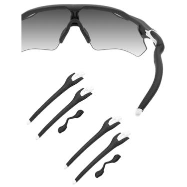 Imagem de HILEEN Braços brancos de substituição para óculos de sol Oakley Radar EV Path Pitch Advancer - preto + preto