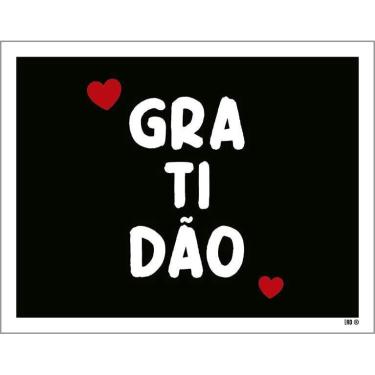 Imagem de Kit 3 Placas Decorativa - Gratidão