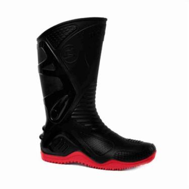 Imagem de Bota Motociclista Preta C/ Solado Vermelho N40 - Motosafe - Superior