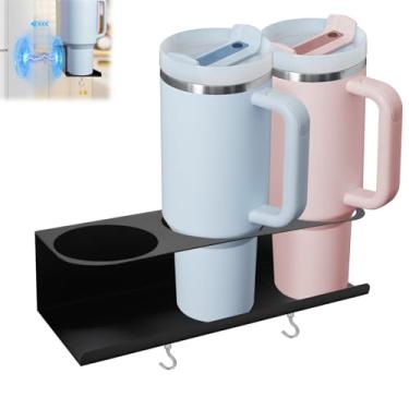 Imagem de Suporte magnético para copos Stanley, organizador HYLEBOR para copos Stanley de 30/1,134 g, organizador de garrafa de água de desmontagem para geladeira, armário, cozinha