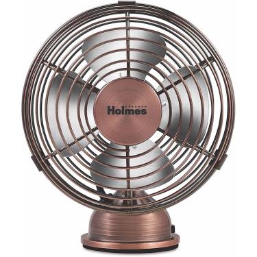 Imagem de Ventilador de Mesa Mini USB 4 Polegadas em Cobre Escovado com Estilo Retrô