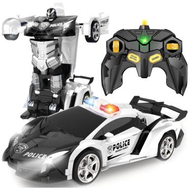 Imagem de Carrinho de Controle Remoto Britik, Drift 360°, Escala 1:18, Transformação com 1 Botão, Presente para Crianças de 4 a 6 Anos, Carro