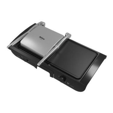 Imagem de Grill Philco PGR31 2 em 1 Inox / Preto, Preto, 110V