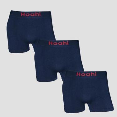 Imagem de Cueca Boxer Masculina Lisa Kit 3 Poliamida Confortável - Hoahi, 3 mari