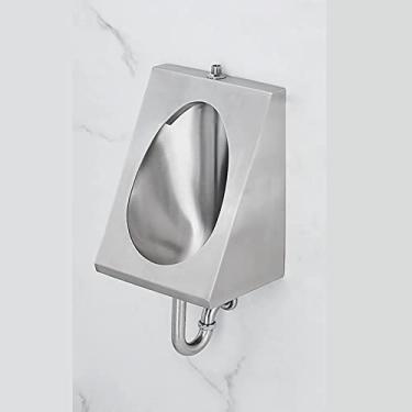 Imagem de Mictórios de aço inoxidável 304, mictório portátil para homens por indução de drenagem montada na parede mictórios de banheiro público, mictórios masculinos quadrados montados na parede, mictório de