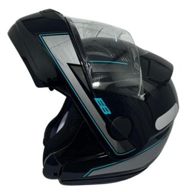 Imagem de Capacete EBF Moto Articulado E8 Velocity Escamoteavel - EBF Capacetes,
