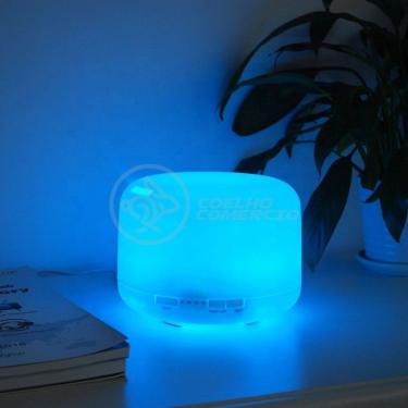 Imagem de Aromatizador Umidificador Difusor Eletrônico Ambiente Desing Minimalista Luz De Led Rgb 300Ml