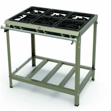 Imagem de Fogão 6 Queimadores ( 3 Simples E 3 Duplos) C/ Registro P/ Forno Pmi-603n - Progás.