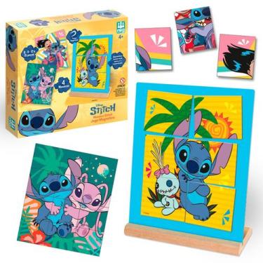 Imagem de Brinquedo Interativo Mosaico Magnético Stitch Disney Com 42 Peças Para