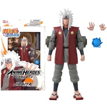 Imagem de BANDAI Anime Heroes Naruto Action Figure Jiraiya of The Sannin | 17cm Jiraiya Figure with Extra Hands and Accessories | Naruto Shippuden Anime Figure Action Figures for Boys and Girls