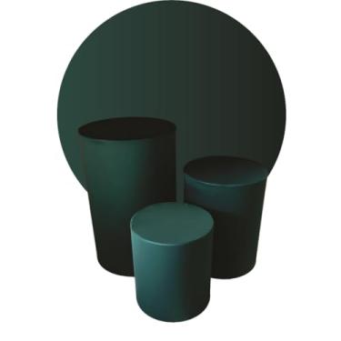 Imagem de Kit Capa Trio de Cilindro + Painel 1,50m Decoração Festa(VERDE MUSGO)