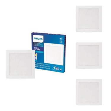 Imagem de 4 Luminárias Plafon Led 18w Philips 6500k 1300lm Bivolt