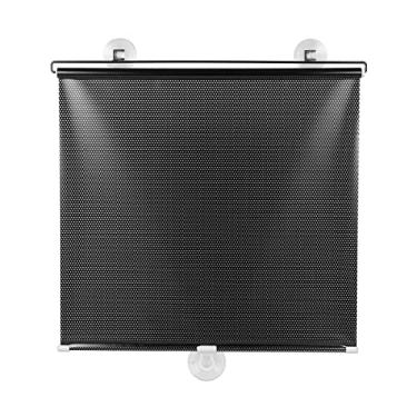 Imagem de Cortina Retrátil para Janela com Ventosas, 68x125cm, PVC, Proteção Solar, Preta