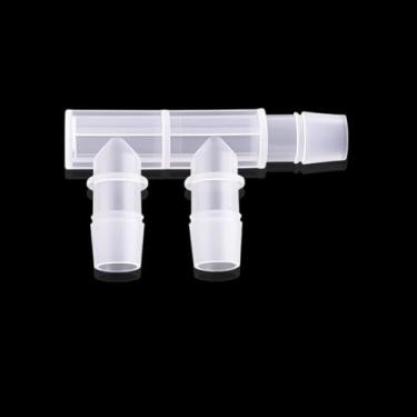 Imagem de Conector de mangueira de silicone de 20 peças - encaixe em T farpado em forma de F, adaptador de tubo de plástico de 3 vias para sistemas de resfriamento de água, bomba de ar de aquário, divisor de