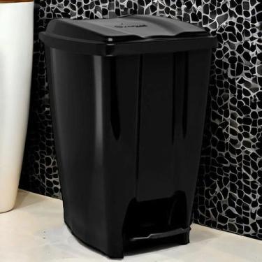 Imagem de Lixeira com pedal 20 litros eco preta jaguar r.31178