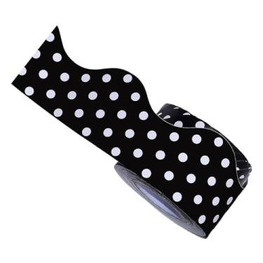 Imagem de predolo Adesivos de borda de boletim, decoração de parede, faixas de borda multifuncionais para a volta às aulas, Preto