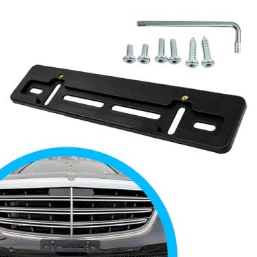 Imagem de Suporte de placa de carro de para-choque dianteiro para Mercedes-Benz 2000-2023 + kit de parafusos e chaves inglesas