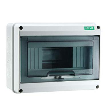 Imagem de Caixa de proteção de distribuição de energia de plástico transparente IP65 ABS para disjuntor de circuito interno na parede 5-8 Way, 8-Way