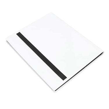 Imagem de Fichário de Cartões Colecionáveis, Multiuso Com 9 Bolsos para Armazenamento de Cartões de Jogo, Suporte para Exibição de álbuns de Livros Com Elástico para Cartas de Baralho (Branco)