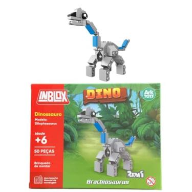 Imagem de Brinquedo De Montar Dinossauro Braquiossauro 50 peças Medidas Da Caixa 14,3 x 11,7 x 4,3 cm Acompanha Manual De Montagem