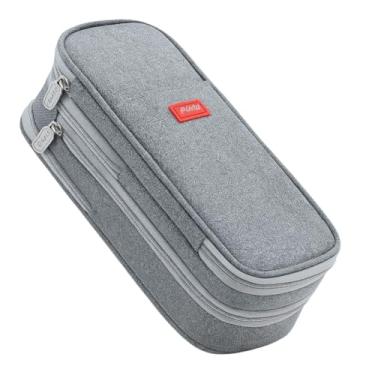 Imagem de Estojo Box Escolar com Divisória Organizador (Cinza)