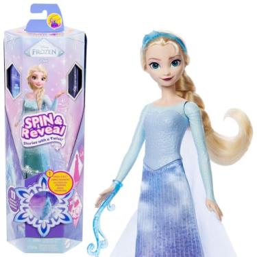 Imagem de Boneca Frozen, Mattel, Elsa, Spin E Reveal, Surpresa, JBG59
