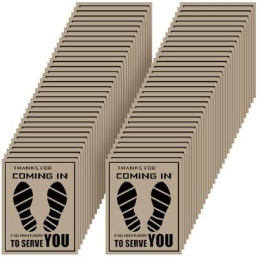 Imagem de Frienda 500 peças de tapetes de papel à prova d'água para carro tapetes descartáveis revestidos de filme plástico automotivo tapete de pé para suprimentos de veículos (marrom, 55 x 43 cm)