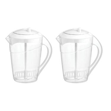 Imagem de Kit 2 Jarra Suco Água Com Misturador Acoplado Suco 2 Litros - Panamby,