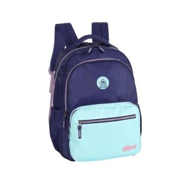 Imagem de Mochila De Costas Stitch Roxa Escolar Premium Disney Luxcel