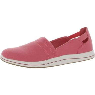 Imagem de Clarks Mocassim feminino Breeze Step, Lona coral brilhante, 39
