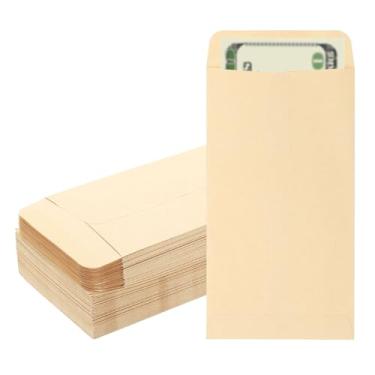 Imagem de PATIKIL Envelope para dinheiro, pacote com 100 envelopes de dinheiro de 16,5 cm x 8,9 cm, sacos para dinheiro, orçamento, economia, desafio, carta para presente, moedas, cheques, bilhetes, joias