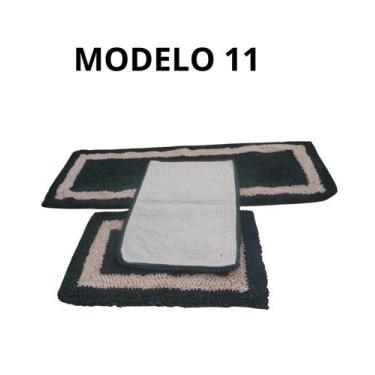 Imagem de Tapete de Frufru Personalizado cozinha 3 peças 1,20 x40  Decoração Exc