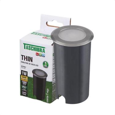 Imagem de Embutido de Solo Led Taschibra Thin 1W Redondo Bivolt, Prata