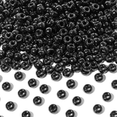 Imagem de Richbunnys 1000 contas de pônei de plástico multicoloridas a granel para artesanato, 6 * 9 mm cores sortidas contas de cabelo, incluindo preto, vermelho, azul, branco para fazer pulseiras, pingentes