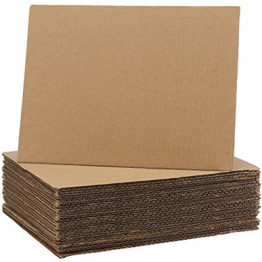 Imagem de HOZEON Pacote Com 70 Folhas De Papelão Ondulado Marrom 8,5 X 11 Pol., Inserções Planas 3 Mm Espessura Para Embalagem, Envio Pelo Correio E Artesanato Faça Você Mesmo