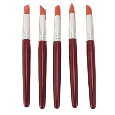 Imagem de Ferramentas de escultura de argila de silicone de 5pcs Definir várias canetas de cerâmica para modelar escultura em forma de pontapé ideal para artistas Crafters