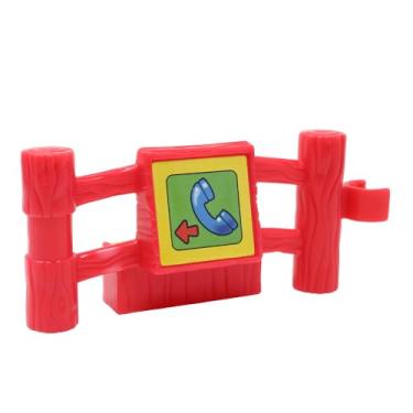 Imagem de Fisher-Price Replacement Part for Collectible Little People Baby Animals Sounds Zoo Farm Safari Playset 77984 - Replacement Red Fence Post with Phone Sticker