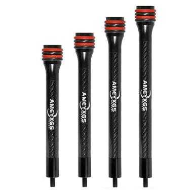 Imagem de limaity Barra estabilizadora de arco para arco com arco de 6/8/10/12 polegadas haste lateral de fibra de carbono para arco composto arco recurvo (kit 15 cm e 20 cm)