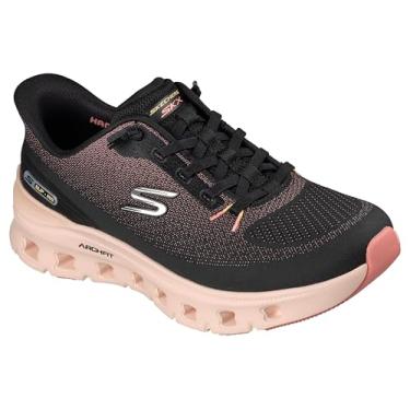 Imagem de Skechers Tênis feminino Arch Fit Glide-Step Pro Hands Free Slip-ins, Bkcl=preto/coral, 9 Wide