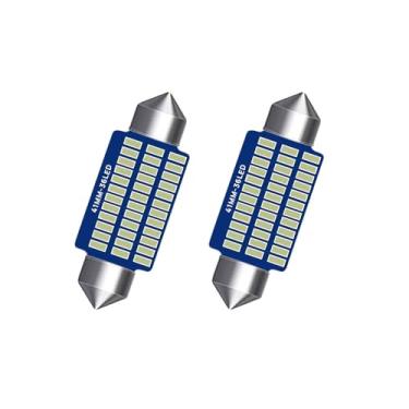 Imagem de Lyslykke 578 Lâmpadas LED 211-2 41 mm 4.2 cm 569 6411 6451 Lâmpada Festão Azul 3014 36SMD Chipsets para Luzes de Porta de Mapa Domo Interior LED - Pacote com 2