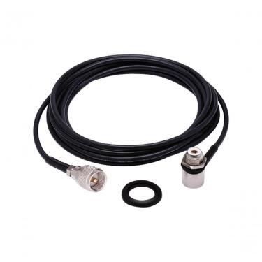 Imagem de Kit Cabo Rg-58 5,5 Metros Conector Uhf M-802k