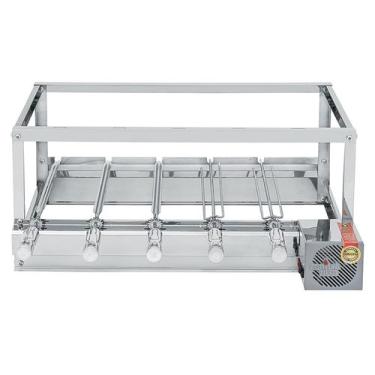 Imagem de Churrasqueira Integrada Inox 5 Espetos Giratórios - Série especial par