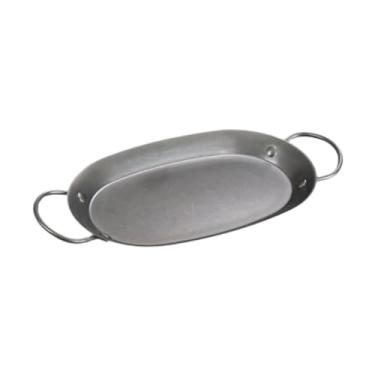 Imagem de Leefasy Assadeira de peixe de aço inoxidável assadeira de peixe assadeira acessório resistente prato de servir placa de grelha para cozinhar forno de carne, M