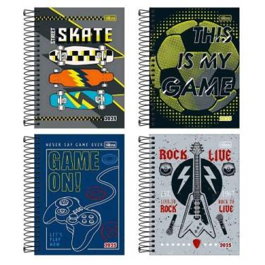 Imagem de Agenda 2025 Masculina Capa Dura 160 Folhas Sortidas Tilibra  