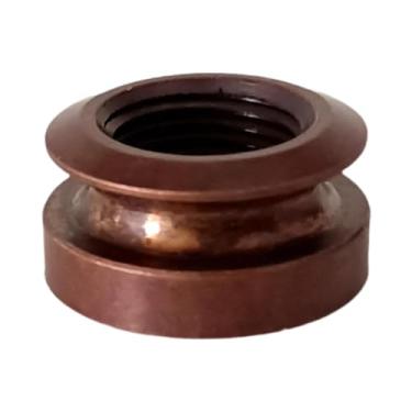 Imagem de Kokiya Captador de cauda Pin Cap Guitar Jack Botão Endpin Redondo Acessórios de metal Substituição Endpin Sockets para Baixo Guitarras Acústicas, Marrom