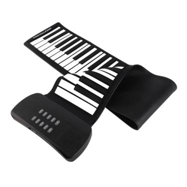 Imagem de lyrlody Roll Up Piano, Alto -falante 16 Tons 6 Demos Portátil Silicone Piano Bloco Silencioso Teclado Flexível para Crianças Iniciantes (61 chaves)