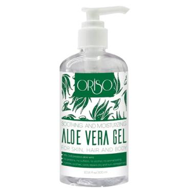 Imagem de Gel de Aloe Vera com Aloe Vera prensada a frio - Alívio puro de queimaduras solares, picadas de insetos, pequenos cortes - Loção hidratante calmante para rosto, cabelo e corpo - 10 ml