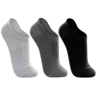Imagem de Kit Meia 3 Pares Cano Baixo Sport - 03270 Cinza, Chumbo e Preto - Lupo