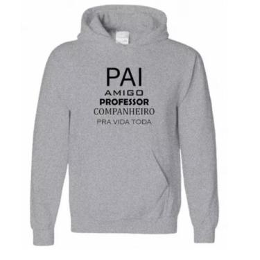 Imagem de Moletom Masculino Bolso Canguru Dia dos Pais - trajano store, Cinza, G