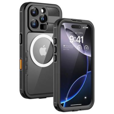 Imagem de Capa de telefone Lanhiem Magnetic para iPhone 16 Pro à prova d'água